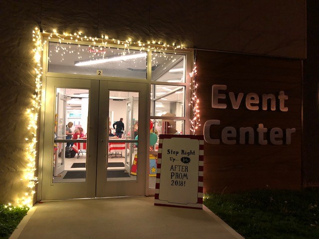 christmas lights around a doorway